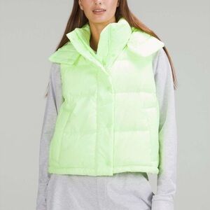Lululemon Wunder Puff Cropped Vest in Faded Zap
